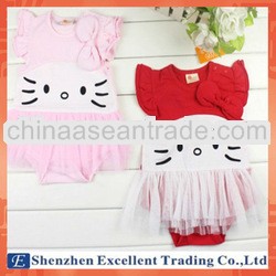 Summer Lovely Baby Hello Kitty Lace Romper Baby Onesie