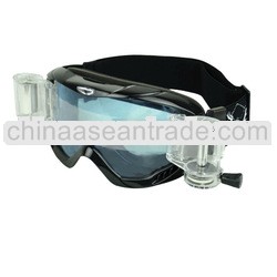 Super anti-fog, single PC lens and protective motorcross goggle