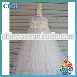 Toddlers tulle dress chiffon dress with shabby flower