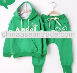 Top Quality Casual Girl Clothes Sets Cute Wings Design Kids Clothing sets