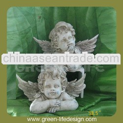 Two baby boy polyresin garden statue