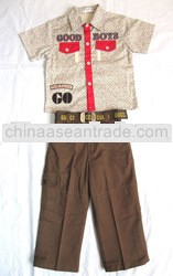 Wholesale 2014 fashion 3pcs baby boy clothes sets