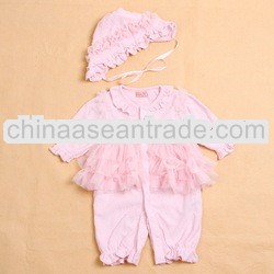 Wholesale Long Sleeve Baby Romper With Hat Girl Romper