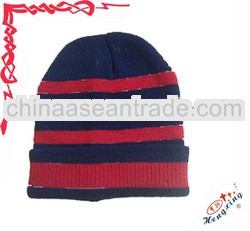 Wholesale Stripe Cuff Handmade Crochet Baby Boy Beanie Hat