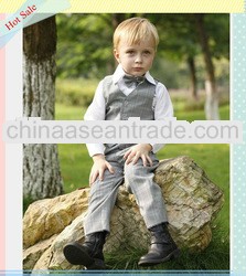 Wholesale factory price formal grey baby boy vest set for first communion