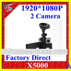 X5000 dual camera red camcorder