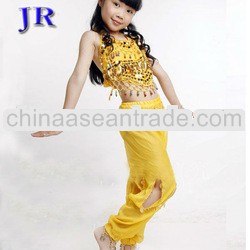 Yellow dance wear 2013 New-design children dance wears ET-001#