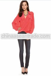 asymmetrical drape blouse womens clothing for 2013