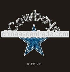 cowboys iron on rhinestones transfer for T-shirt