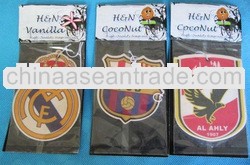 football club paper car air fresheners, car freshner, air freshener