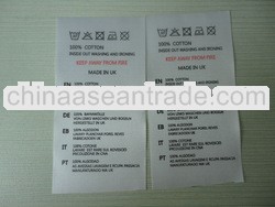 high quality garment print label