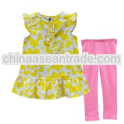 hot! Nice lovely dress baby cotton suits for baby girl