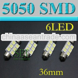 led car lighting/festoon led light/36mm led festoon light 5050 SMD 6 led