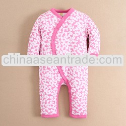 mom and bab 2013 Winter baby clothes 100% cotton quilted long sleeve romper