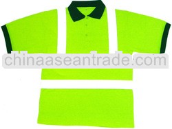 reflective hi vis fluoro safety polo style cotton for men