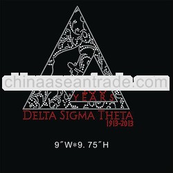 rhinestone heat transfers Delta Sigma Theta rhinestone motif 100 years 1913-2013 for t shirts