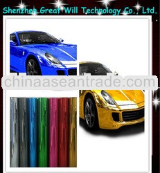 shinning golden metallic film car wrap foil 1.52*30m with air free bubble