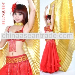 sparkling red costume belly dance,belly dancing costumes,BellyQueen