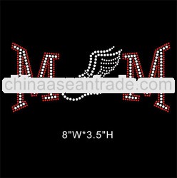 track mom iron on rhinestone transfer bling custom designs for t shirts