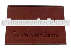 wholesale embossed leather badge label