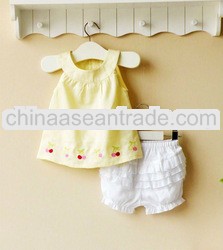 100% cotton baby clothes summer ,baby dress suits