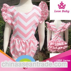 100% cotton pink chevron wholesale kids romper