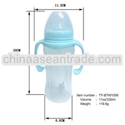 11oz bpa free FDA baby accessories plastic milk bottle