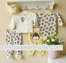 2011 autumn mom and bab baby clothes gift sets 100% cotton embroider newborn boy