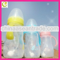 2013 Eco-friendly Cheap Price Factory New Arrival Silicone Happy Baby Feeding Bottle