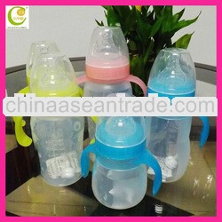 2013 hot dongguan factory new design FDA silicone baby feeding bottle