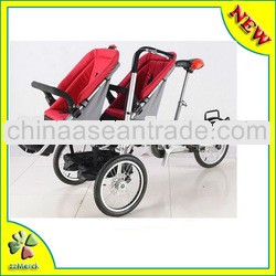 Aluminium tricycle bike stroller for twins