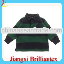 Baby Boys Green Navy Stripe Jersey Rugby Top