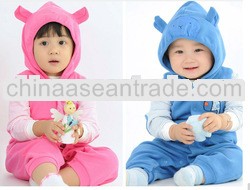 Baby's animal winter 2pcs set cotton romper suit,