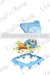 Blue pushbar &canopy activity toys baby walkers ( Model:788-3FP)