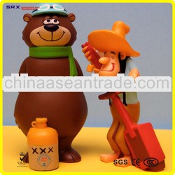 Custom making vinyl cartoon toy bear with human for kids