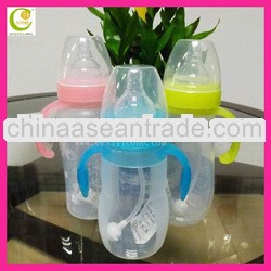 Factory Economic and Healthy BPA Free Polypropylene (PP) Natural Flow Feeding baby Bottle with straw