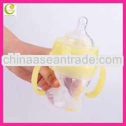 Heat resistant soft flexible silicone rubber mini feeding bottle
