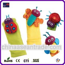 Infant Rattle / Garden Bug Baby Wrist and Foot Rattle Set Toys