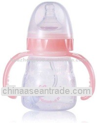 Infant milk bottle with safe silicone