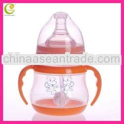 Newest BPA Free PP and Silicone Baby Feeding Bottle with Handle