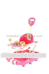 PP new material+Iron frame Portable Baby Walker with with IC toy tray/ model:137-8FC