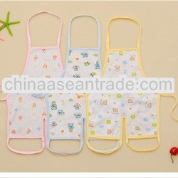 Spring summer style baby stomachers,100%cotton baby rompers infant soft cloth set