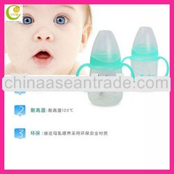 Standard different size and volume silicone food grade cute baby feeding bottle