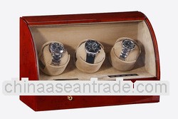 Triple MotorsDark Burlwood Auto Watch Winder Box