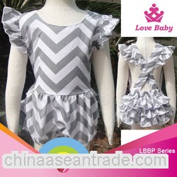 Wholesale backless gray chevron newborn romper