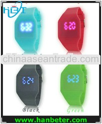 Wholesale promotional touch design led watch with silicon strap