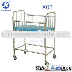 X03 Stainless steel baby crib