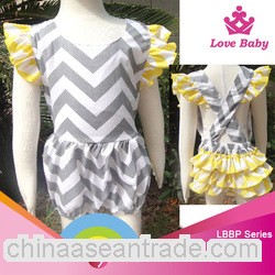 Yiwu wholesale bubble chevron newborn baby romper