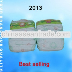 (JHB1301) 2013 best selling printed back sheet baby diaper