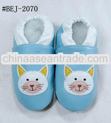 cute pattern soft sole leather baby sky shoes